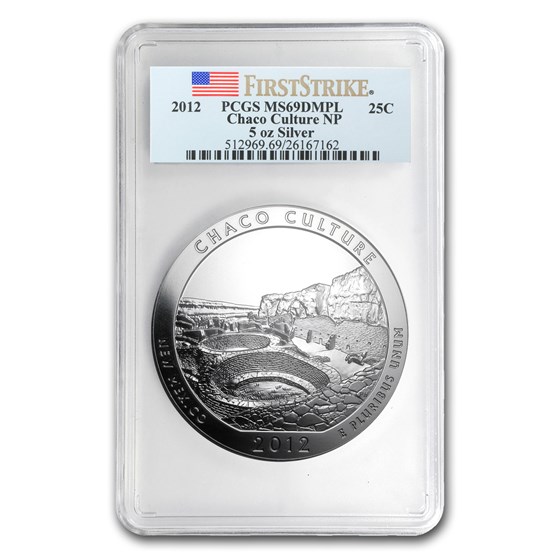 2012 5 oz Silver ATB Chaco Culture MS-69 DMPL PCGS (FirstStrike®) 2012 5 oz Silver ATB Chaco Culture MS-69 DMPL PCGS (FirstStrike®)